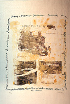 Locomotion - Waterless Litho 22 X 30 Art & Copyright Nelson Santos